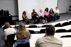 07/18/26 —Jacksonville, FL — Photo by Christina Stuart/Christina Stuart Photography — LITERARY INDULGENCE — Authors, bookstore owners and attendees enjoy the 3td annual Literary Indulgence Book Festival at Florida State College Jacksonville Kent campus on Saturday, July 19, 2026.
